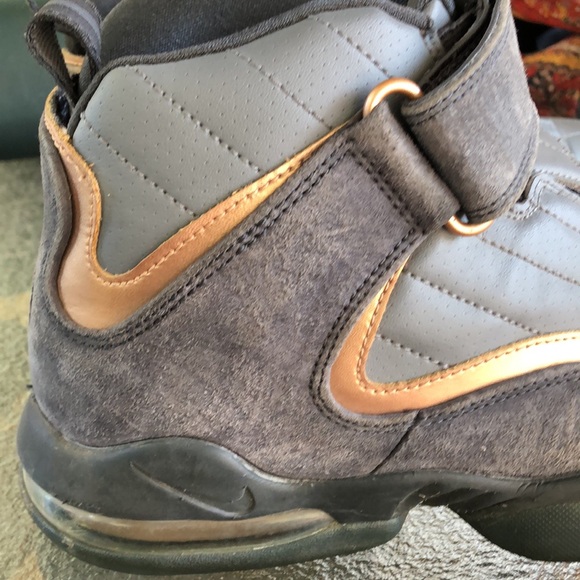 NIKE Air Pennys IV 4 Wolf Grey Metallic Cooper Basketball Sneakers - Picture 7 of 11